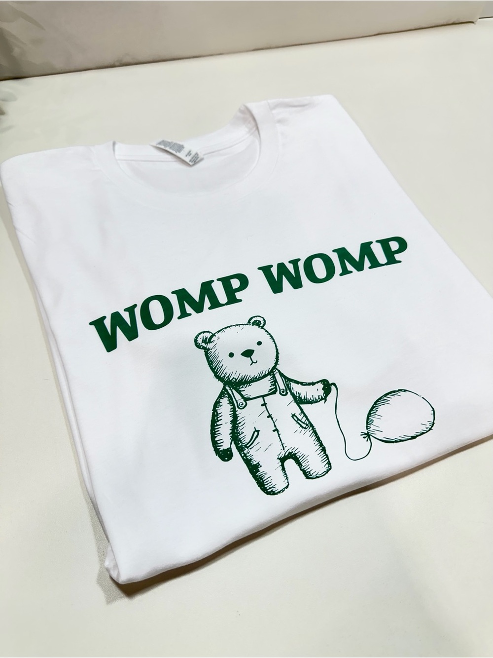 Womp Womp Bella Canvas Ash Tee, Funny Green Graphic Print-Size M-New Never Used